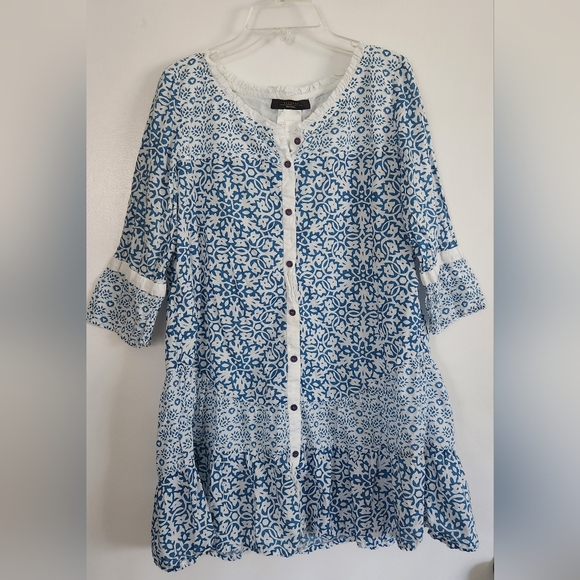 max mara weekend dress / Coverup Beach 100% Cotton US Size 4 small - Picture 1 of 9